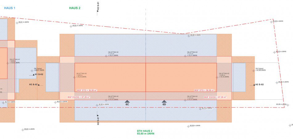 Plan Doppelhaush�lfte Sankt Augustin