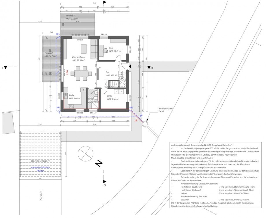 Grundriss EG Einfamilienhaus Windeck / Dattenfeld