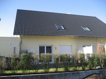 R�ckansicht 1 mit Fr�hst�cksterrasse Doppelhaush�lfte Sankt Augustin