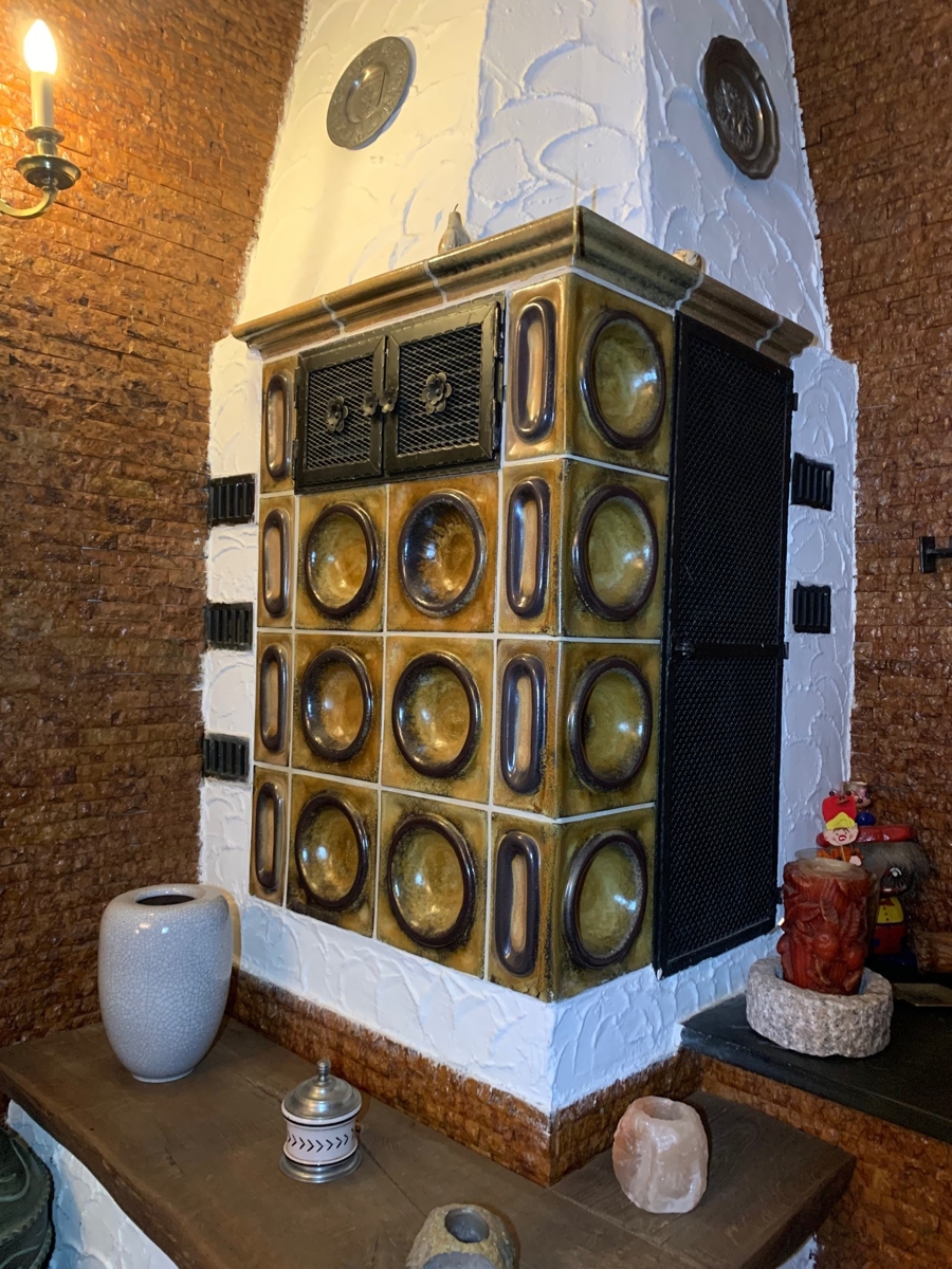 Kamin im Wohnzimmer Bungalow Sankt Augustin