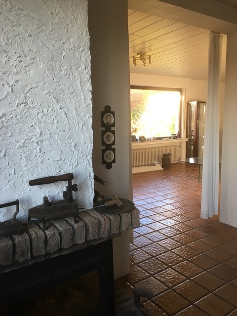 Blick vom Esszimmer in das Wohnzimmer Einfamilienhaus Much / Marienfeld