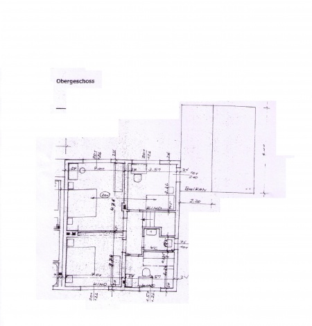 Grundriss Obergeschoss Doppelhaush�lfte Sankt Augustin