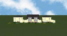 Gesamtansicht HENNEF, NEUBAU, 2 Stadth�user, 4 Zim., ca. 138 m� Wfl., Terrasse, Garten, Garage,
GrSt. ca. 600 m�