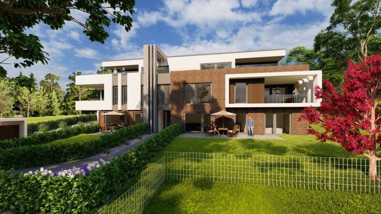 Au�enansicht Bonn Erdgeschosswohnung BONN TOP Neubauwohnung im 8 Parteien-Haus, 96,16 m� Wfl. 3 Zimmer, 1. OG, gr. Balkon, TG-Stellplatz
