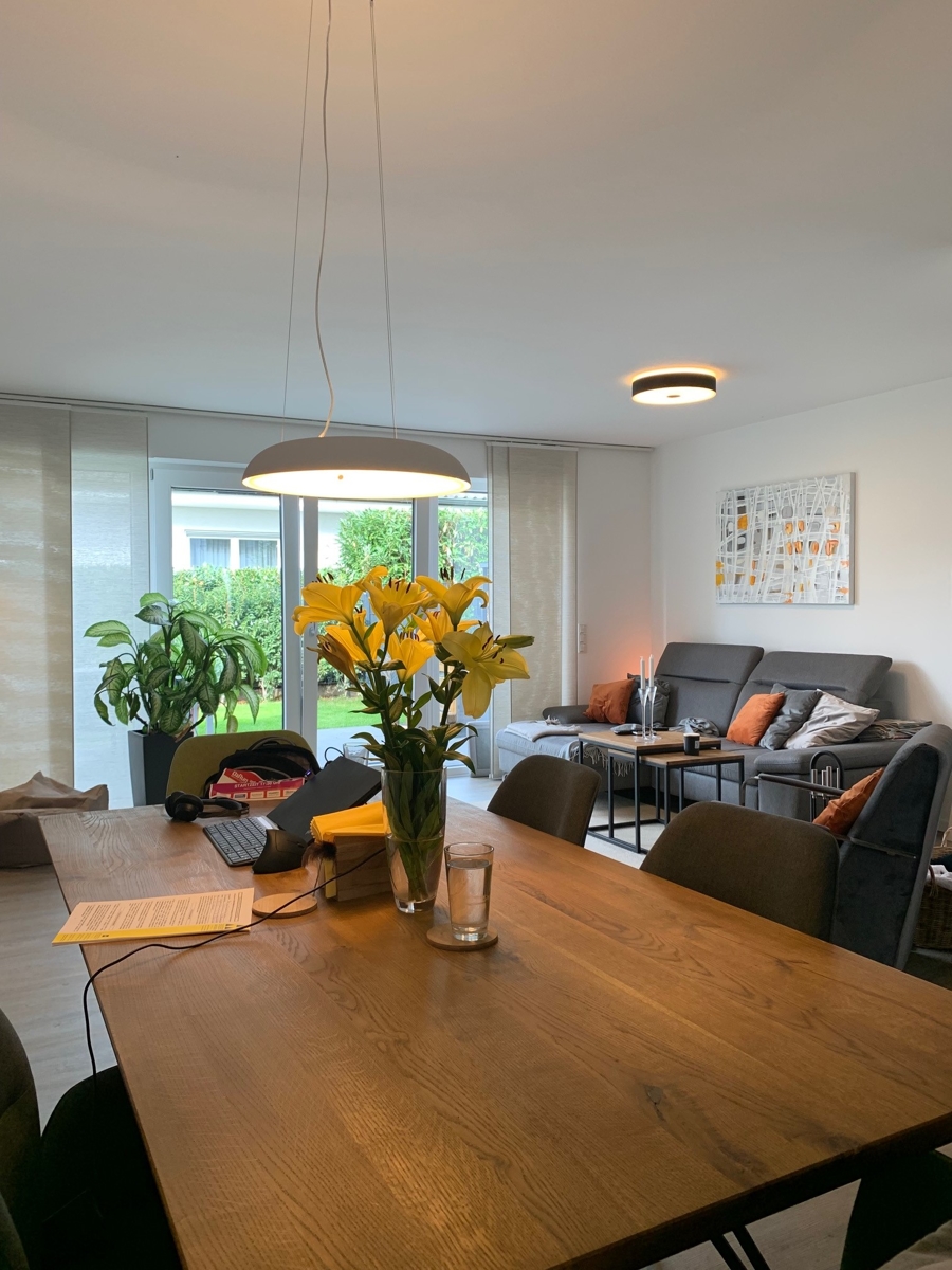 Ansicht Wohn,- Esszimmer Reihenendhaus Niederkassel