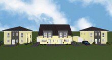 Gesamtansicht HENNEF, NEUBAU, 2 Stadth�user, 4 Zim., ca. 138 m� Wfl., Terrasse, Garten, Garage,
GrSt. ca. 600 m�