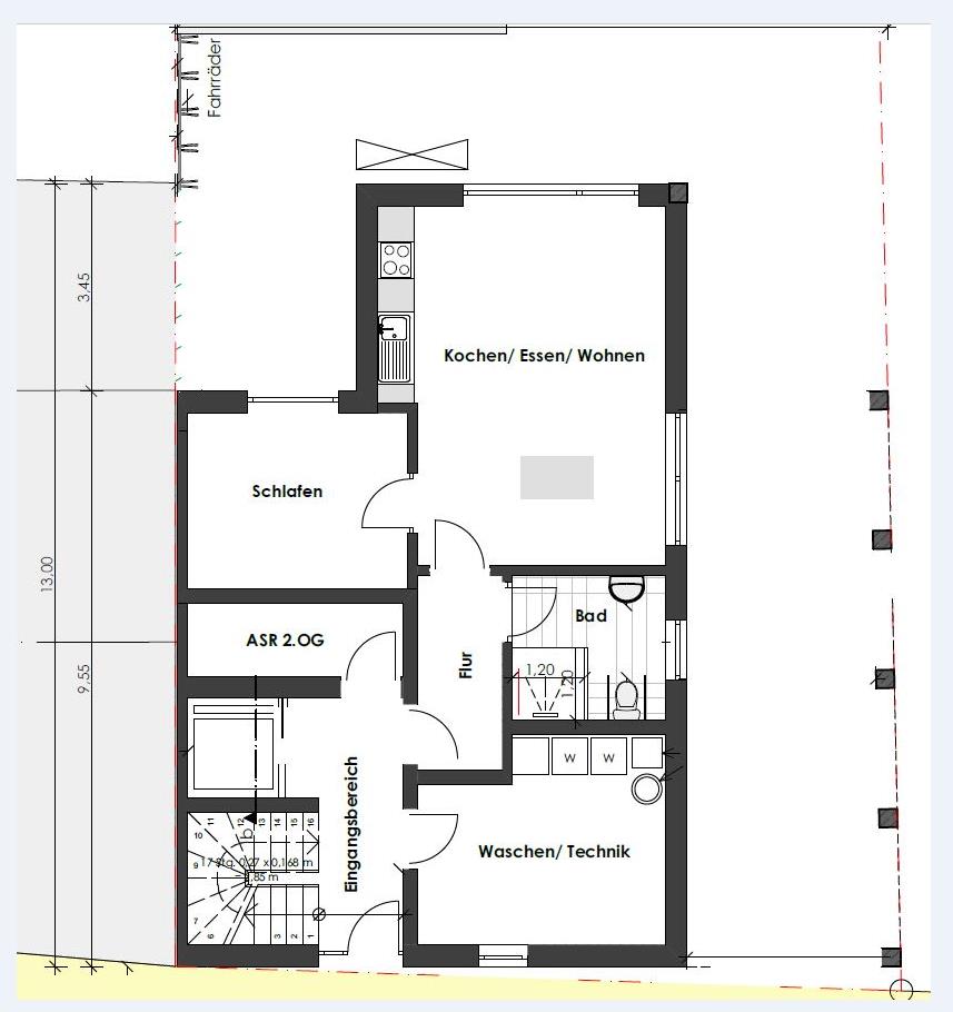 Grundriss EG Erdgeschosswohnung Siegburg
