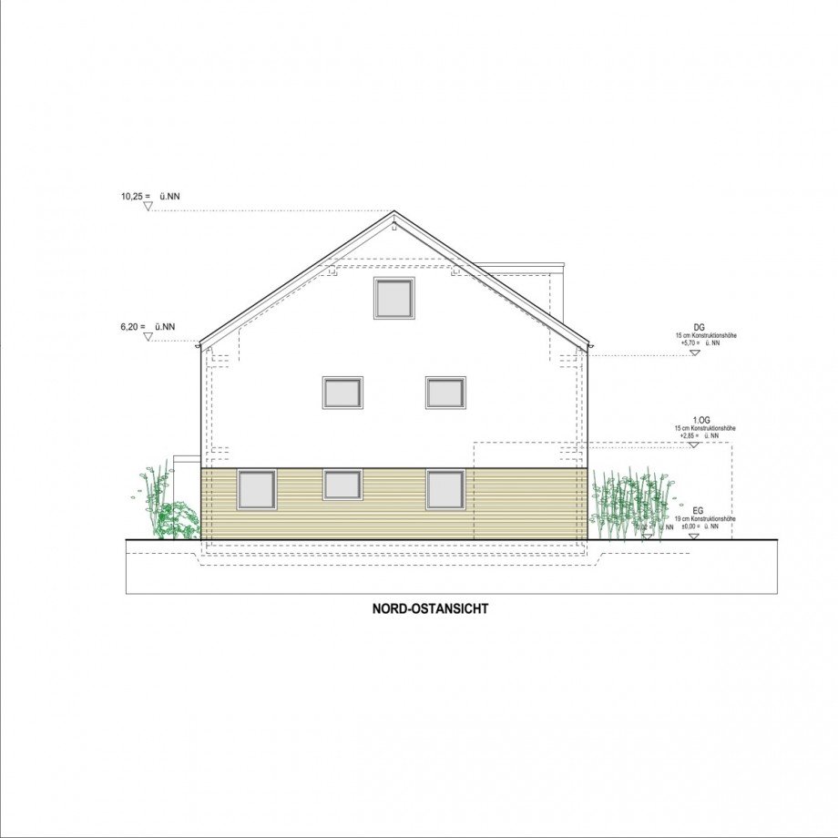 BV Hangelar Nord-Ostansicht Doppelhaush�lfte Bonn / Beuel-Mitte