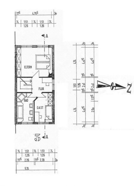 Grundriss 1. Obergeschoss Doppelhaush�lfte Hennef