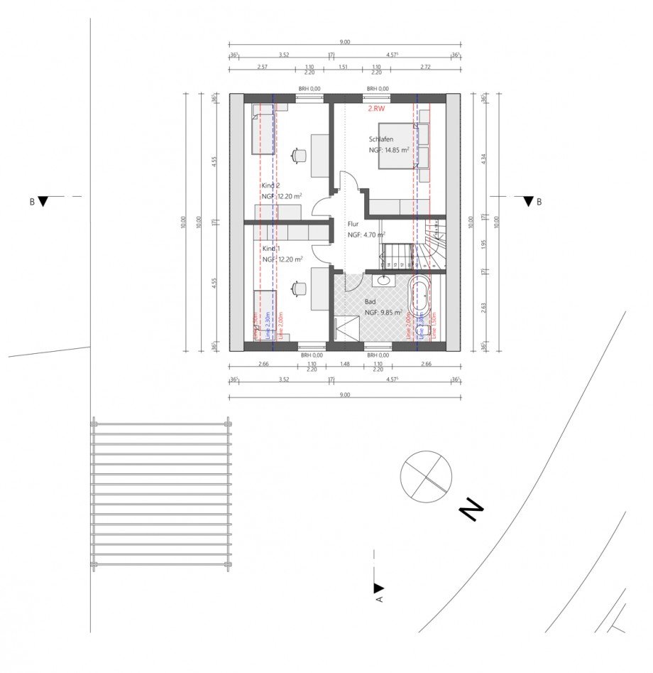 Grundriss DG Einfamilienhaus Windeck / Dattenfeld