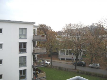 Ausblick vom Balkon Etagenwohnung Siegburg