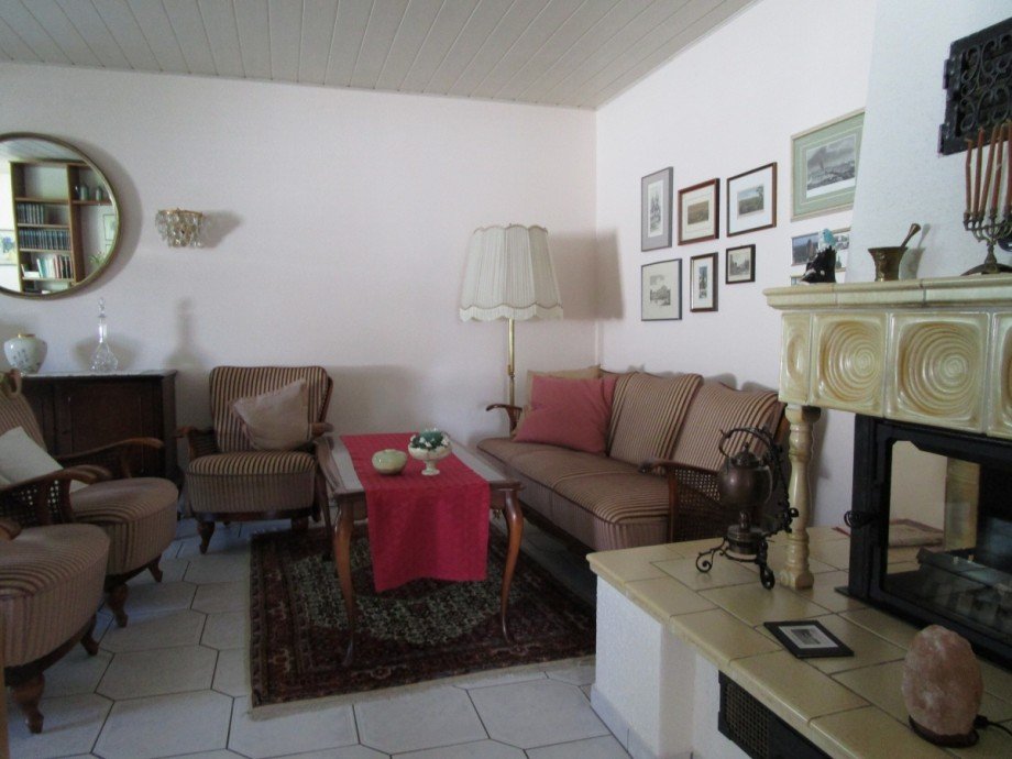 Wohnbereich mit Kamin Bungalow Sankt Augustin / Hangelar