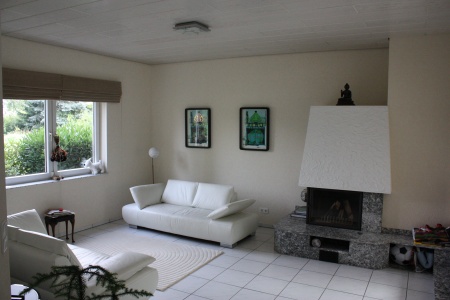 Wohnzimmer mit Kaminecke Einfamilienhaus Sankt Augustin