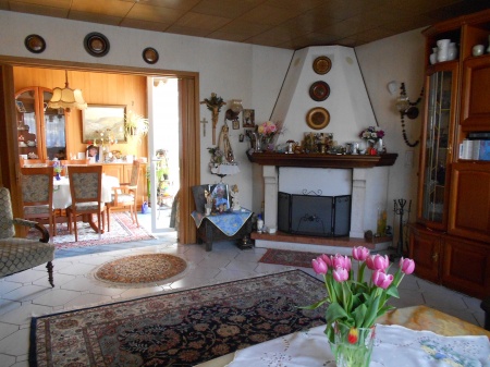 Wohnzimmer mit Kamin Einfamilienhaus Sankt Augustin