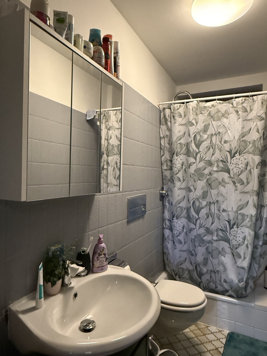 Ansicht Dusche-WC Souterrainwohnung Sankt Augustin