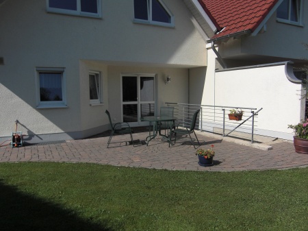 Terassenansicht Doppelhaush�lfte Hennef
