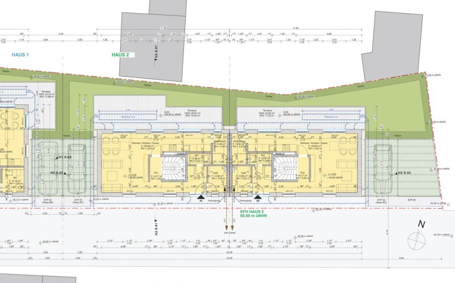 Grundriss EG Doppelhaush�lfte Sankt Augustin