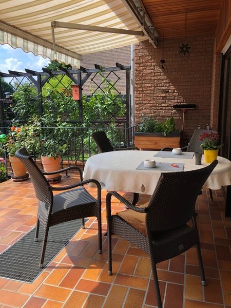 Ansicht Terrasse Doppelhaush�lfte Sankt Augustin
