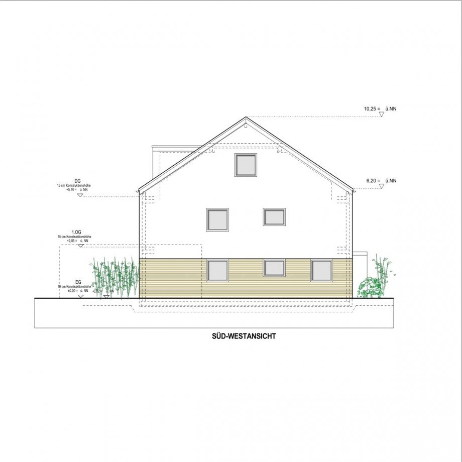 BV Hangelar S�d-Westansicht Doppelhaush�lfte Sankt Augustin