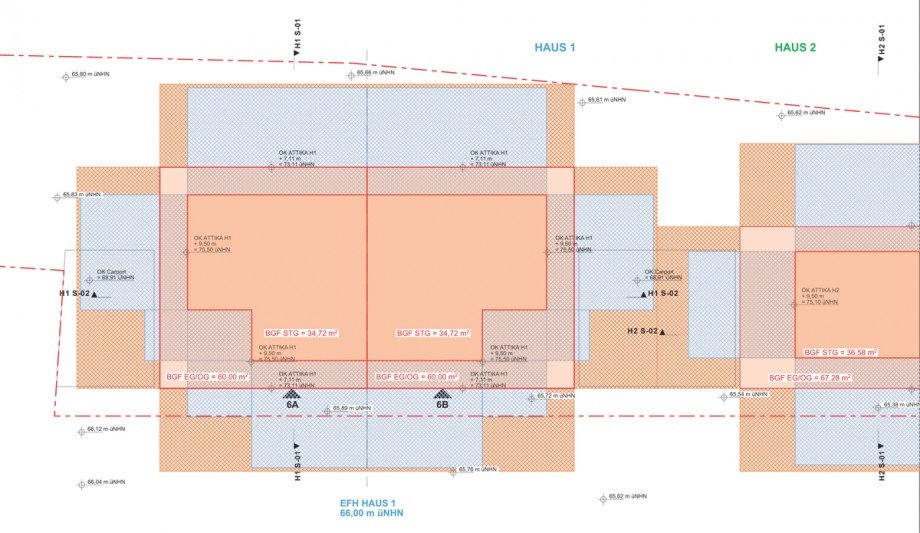 Plan Doppelhaush�lfte Sankt Augustin