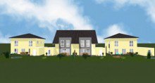 Gesamtansicht HENNEF, NEUBAU, 2 Stadth�user, 4 Zim., ca. 138 m� Wfl., Terrasse, Garten, Garage,
GrSt. ca. 600 m�