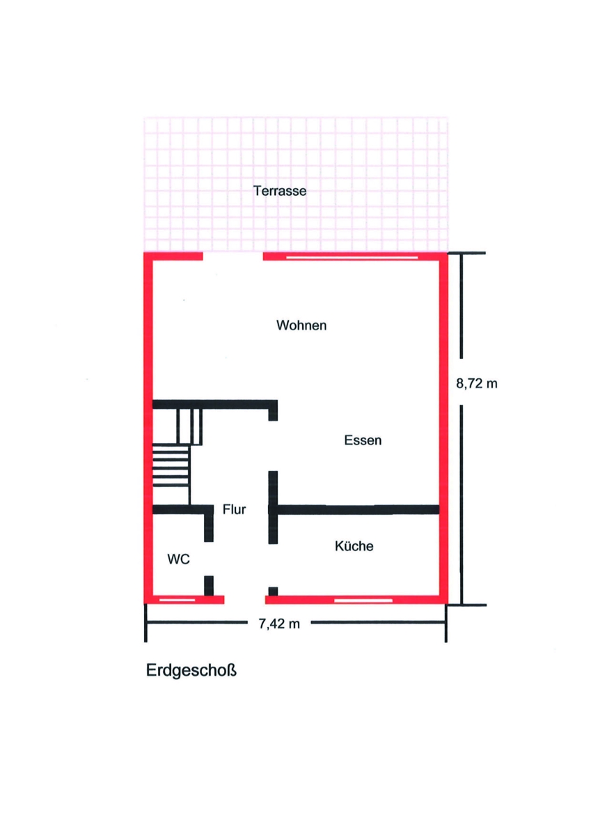 Grundriss EG Reiheneckhaus Sankt Augustin