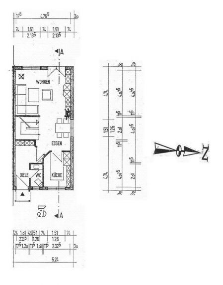 Grundriss Erdgeschoss Doppelhaush�lfte Hennef