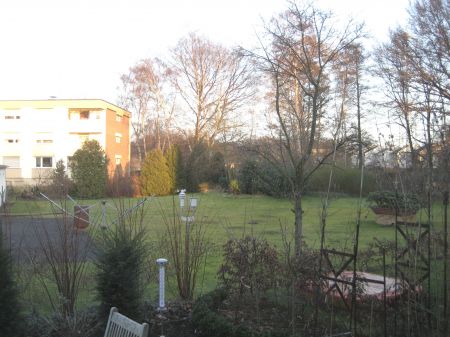 Terrassen Ausblick hinten -Ostterrasse- Doppelhaush�lfte Sankt Augustin