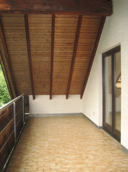 �berdachter Balkon vom Wohn,- Esszimmer Dachgeschosswohnung K�nigswinter