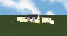 Gesamtansicht HENNEF, NEUBAU, 2 Stadth�user, 4 Zim., ca. 138 m� Wfl., Terrasse, Garten, Garage,
GrSt. ca. 600 m�
