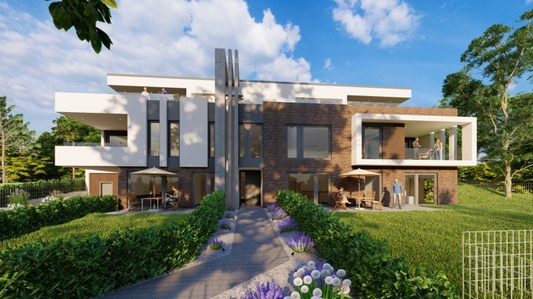 Au�enansicht Bonn Etagenwohnung BONN TOP Neubauwohnung im 8 Parteien-Haus, ca. 134,27 m� Wfl., 4 Zimmer, 1. OG, gr. Balkon, TG-Stell