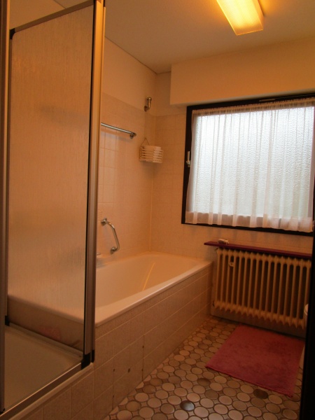 Tageslichtbad mit Wanne und Dusche Bungalow Bonn / Holzlar