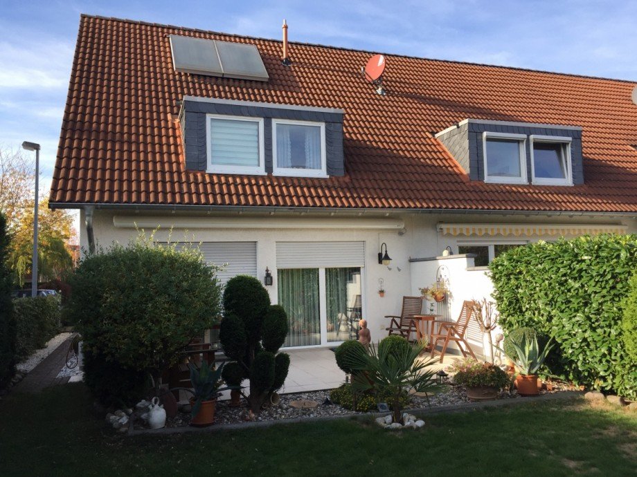 Terrassenansicht Reiheneckhaus Sankt Augustin