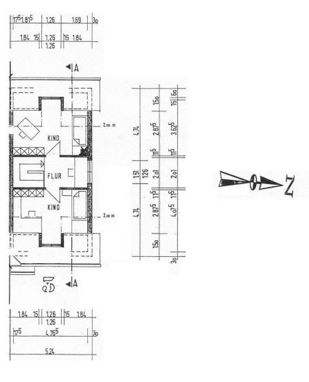 Grundriss 2. Obergeschoss Doppelhaush�lfte Hennef