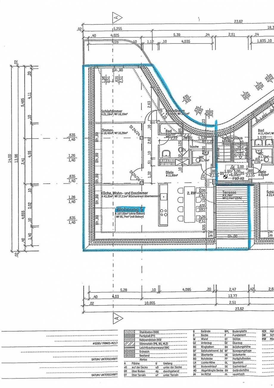 Grundriss, Wohnung Nr. 5 Etagenwohnung Bonn