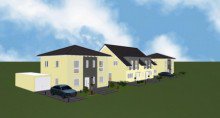 Gesamtansicht HENNEF, NEUBAU, 2 Stadth�user, 4 Zim., ca. 138 m� Wfl., Terrasse, Garten, Garage,
GrSt. ca. 600 m�