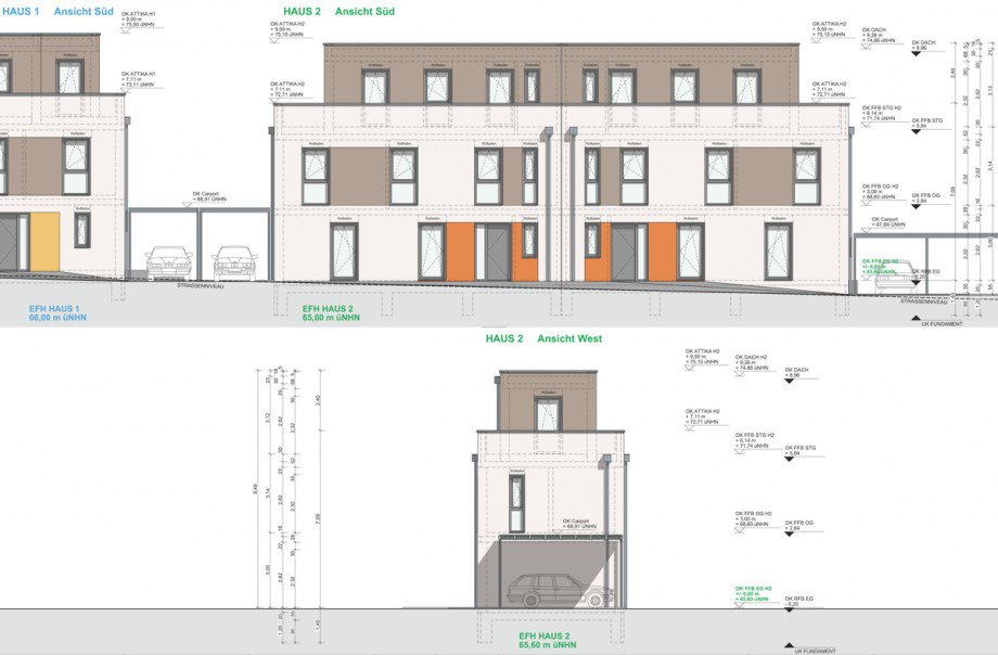 Ansicht Doppelhaush�lfte Sankt Augustin