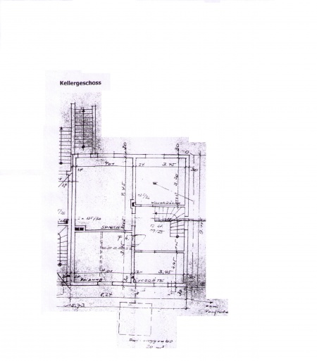 Grundriss Kellergeschoss Doppelhaush�lfte Sankt Augustin