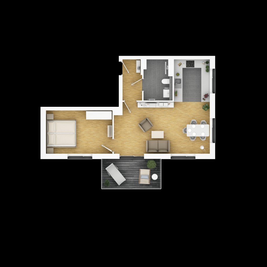 Wohnung 4, Grundriss Etagenwohnung Siegburg