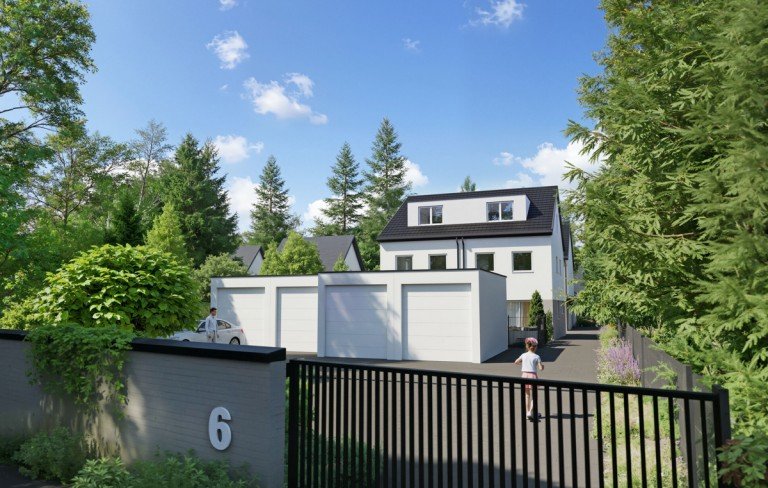 .Ansicht Zufahrt Sankt Augustin Doppelhaush�lfte SANKT AUGUSTIN HANGELAR, 4 NEUBAU Doppelhaush�lften ca. 138 m� Wfl. 5-6 Zimmer, Stellplatz, Garage