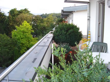 Dachterrasse vor Schlafzimmer Etagenwohnung Hennef