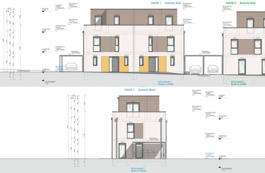 Ansicht Doppelhaush�lfte Sankt Augustin