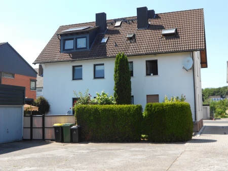 R�ckansicht Doppelhaush�lfte Lohmar