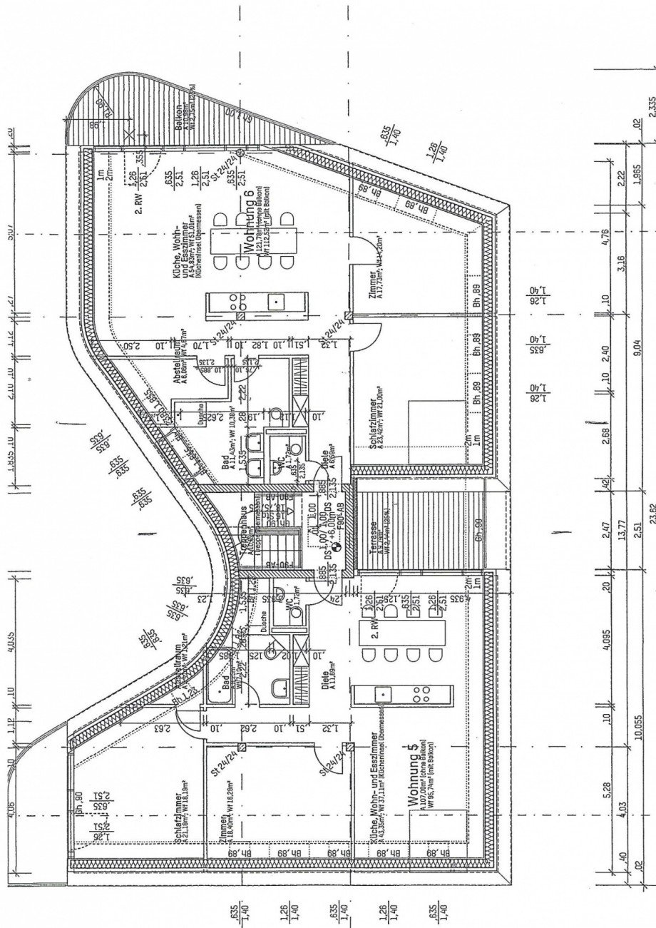 Grundriss, 2. Obergeschoss Etagenwohnung Bonn