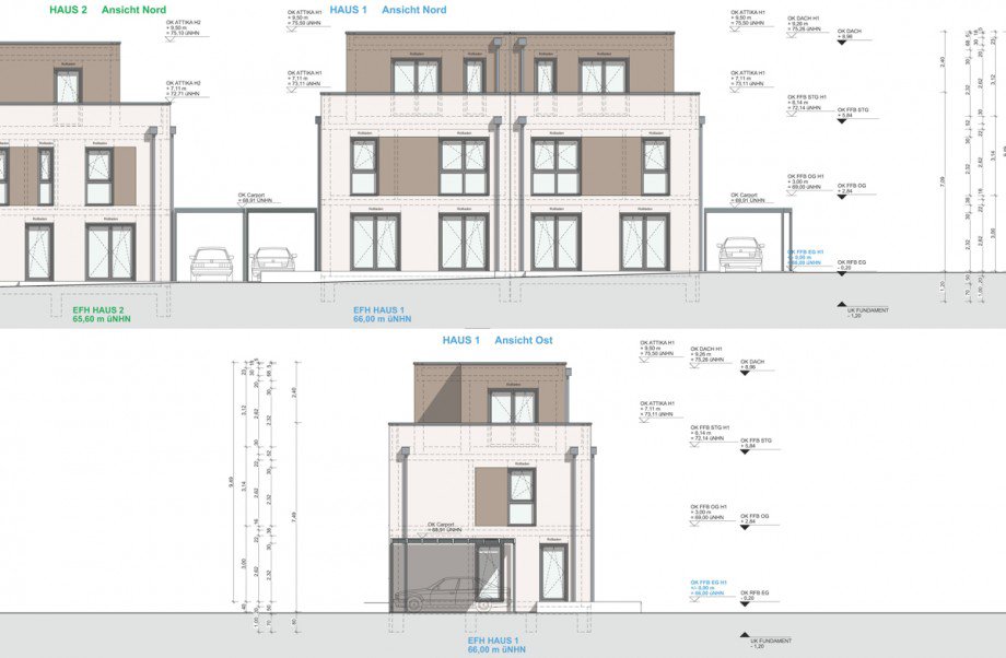 Ansicht Doppelhaush�lfte Sankt Augustin