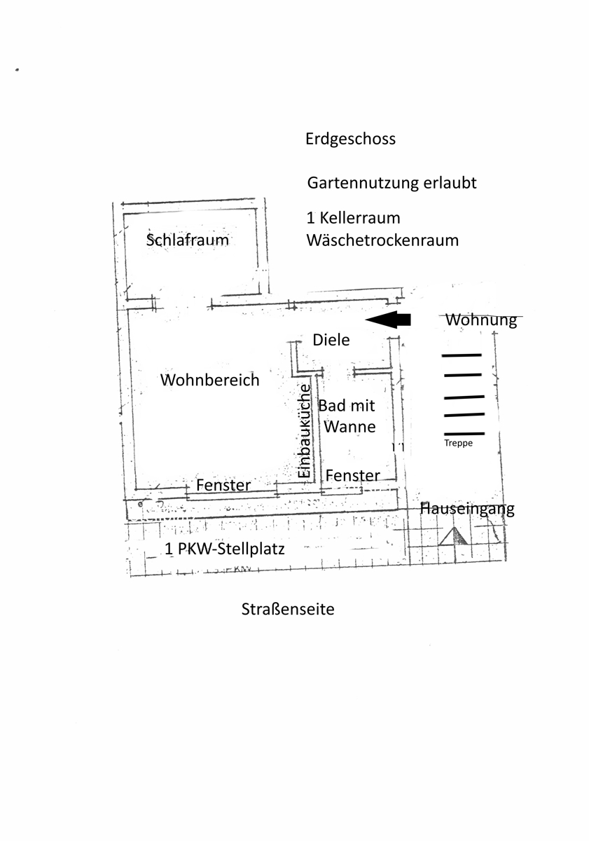 Grundriss EG li Etagenwohnung Bonn