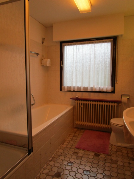 Tageslichtbad mit Wanne und Dusche Bungalow Bonn / Holzlar